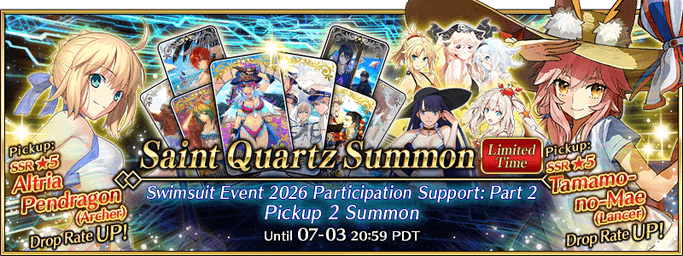 Swimsuit Event 2026 Participation Support: Part 2 Pickup 2 Summon (Daily)